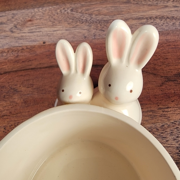 Vintage Kathy Orr for Charpente Bunny ABC Ceramic Mini Planter - Picture 7 of 9